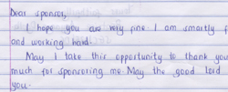 letter from a scholarship recipient