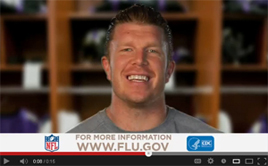 NFL player Matt Birk of the Baltimore Ravens talks flu