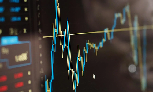 A computer monitor displaying a chart