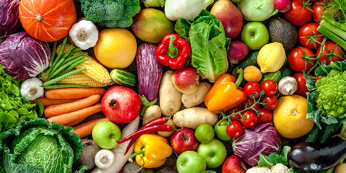 An array of vegetables