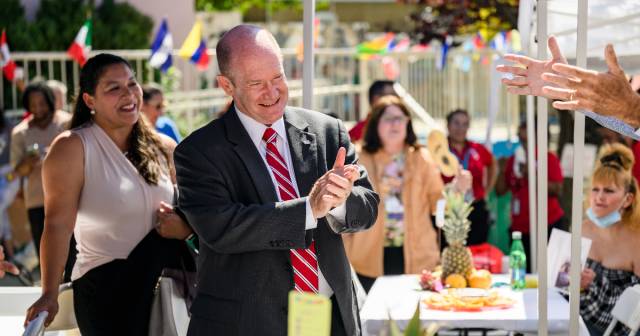 Senator Chris Coons at Fiesta Latina