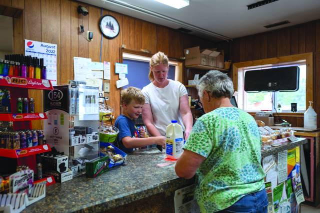 The counter at a small rural grocery store