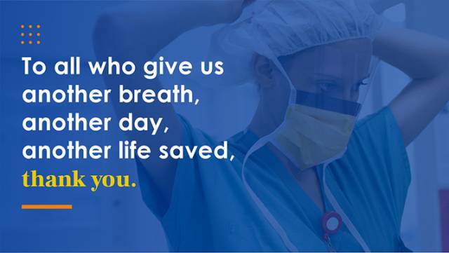 Thank you to medical workers
