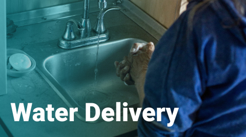 woman washing hands