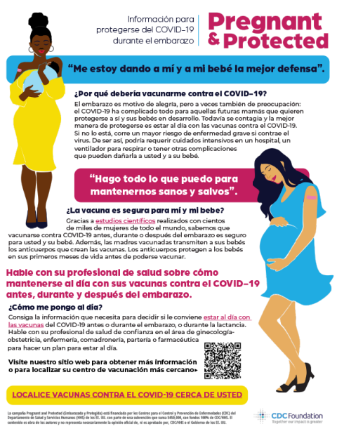Pregnant and Protected – One Pager – Spanish