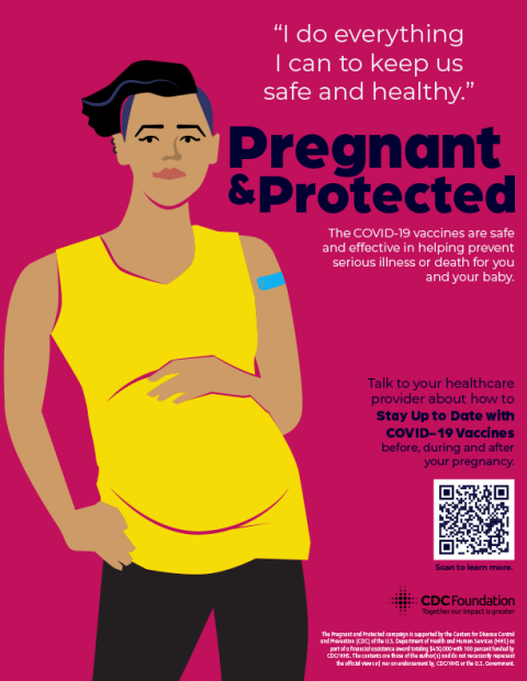 Pregnant and Protected – Safe and Healthy Option 2 – 8.5x11 Poster