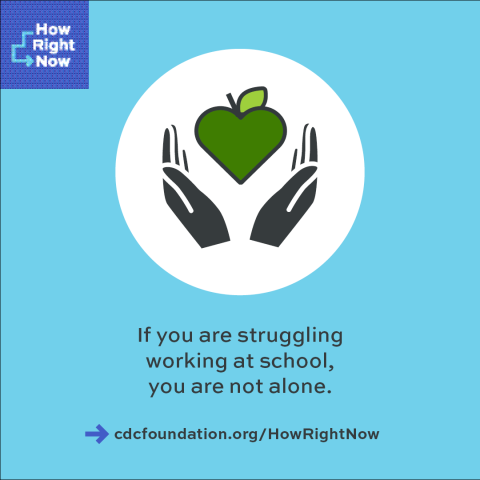 If you are struggling working at school, you are not alone.