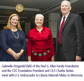 Gabrielle Fitzgerald with U.S. Ambassador to Liberia
