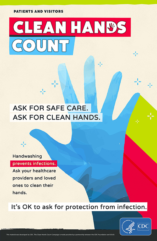 Cdc When To Wash Hands Poster