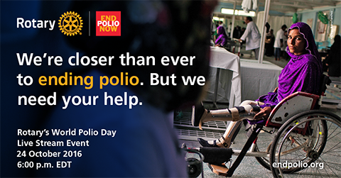 View Rotary's World Polio Day Live Stream Event